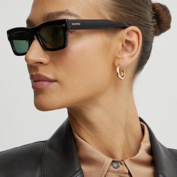 Valentino V-SHARP VLS-134C Rectangle Sunglasses - Transparent\Grey - Picture 3 of 10